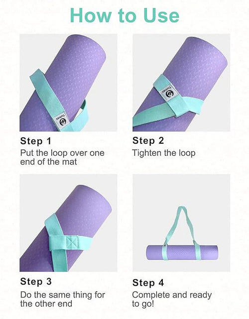 Load image into Gallery viewer, Yoga Mat Holder (Mat Not Incl.), Adjustable Yoga Mat Carrier, Turquoise
