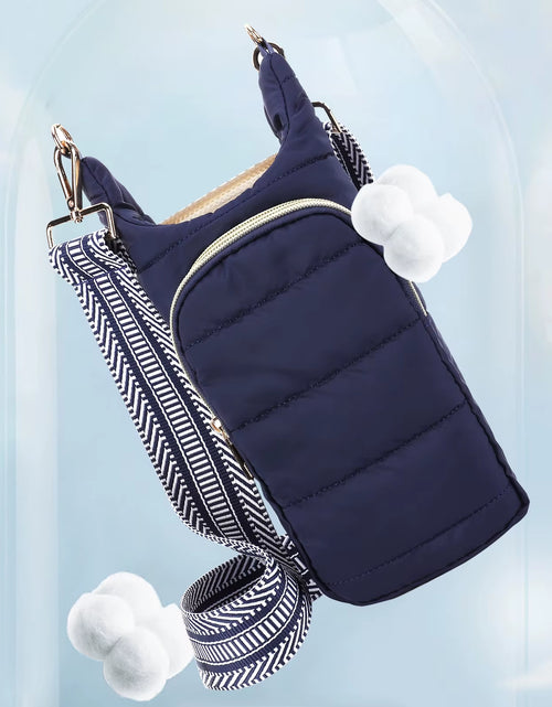 Load image into Gallery viewer, HydroCarry Puffer Tote – Adjustable Strap Water Bottle Carrier for Outdoor Travel &amp; Daily Adventures
