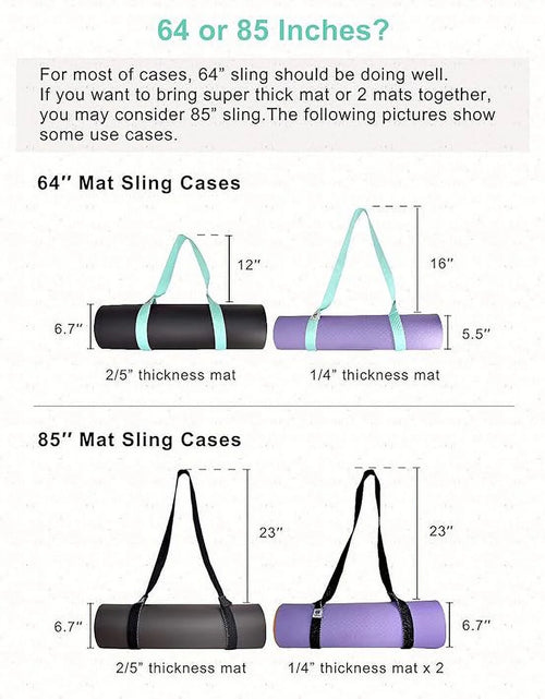 Load image into Gallery viewer, Yoga Mat Holder (Mat Not Incl.), Adjustable Yoga Mat Carrier, Turquoise
