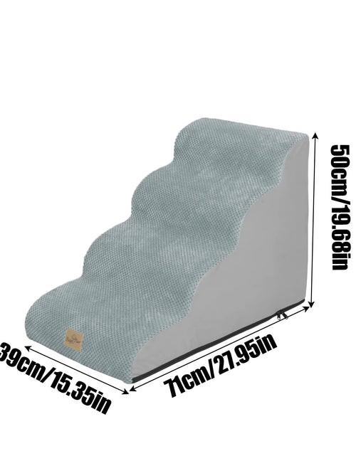 Load image into Gallery viewer, Pet Training Stairs with Removable Cover, 3, 4, 5 Steps, Bed, Sofa, Cats, Ladder, Ramp, XL
