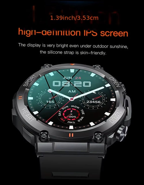 Load image into Gallery viewer, K56Pro Smart Watch for Men Heart Rate Blood Bluetooth Sport 400Mah Long Standby 1.39 Inch 360*360 HD Screen Outdoors Smartwatch
