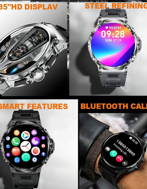 Load image into Gallery viewer, 1.85&quot; Ultra HD Smartwatch GPS Bluetooth Call Health Monitoring Watch Gym Gift
